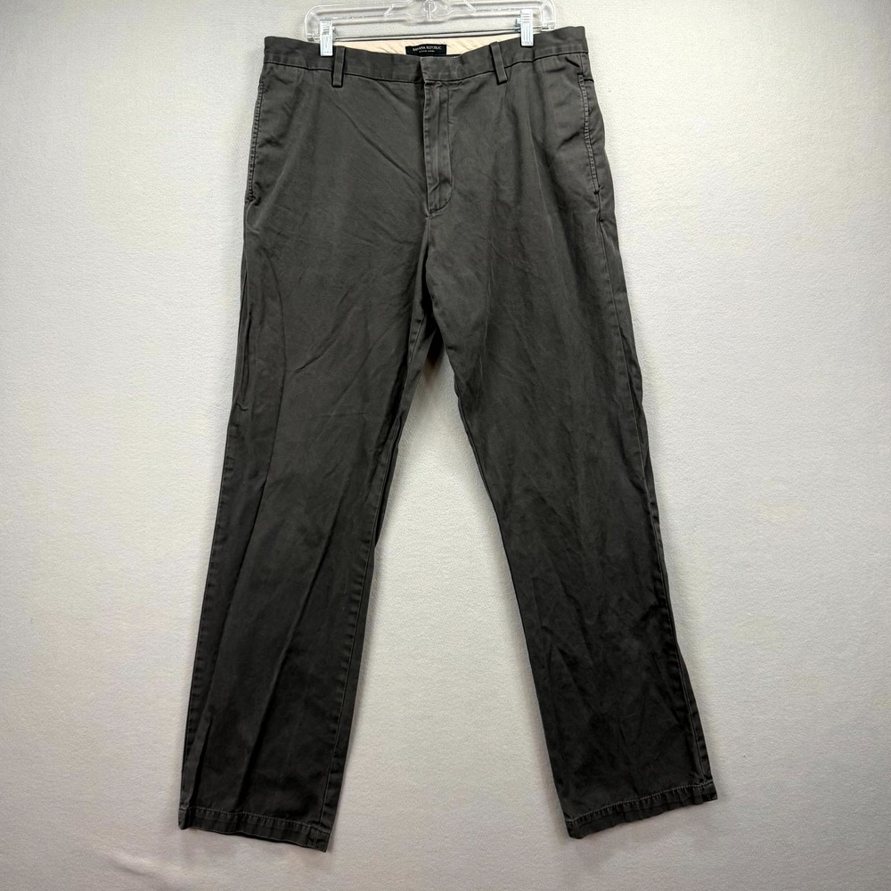 Banana Republic Gavin Chino Pants Men 36x34 Gray Office Original Straight Casual